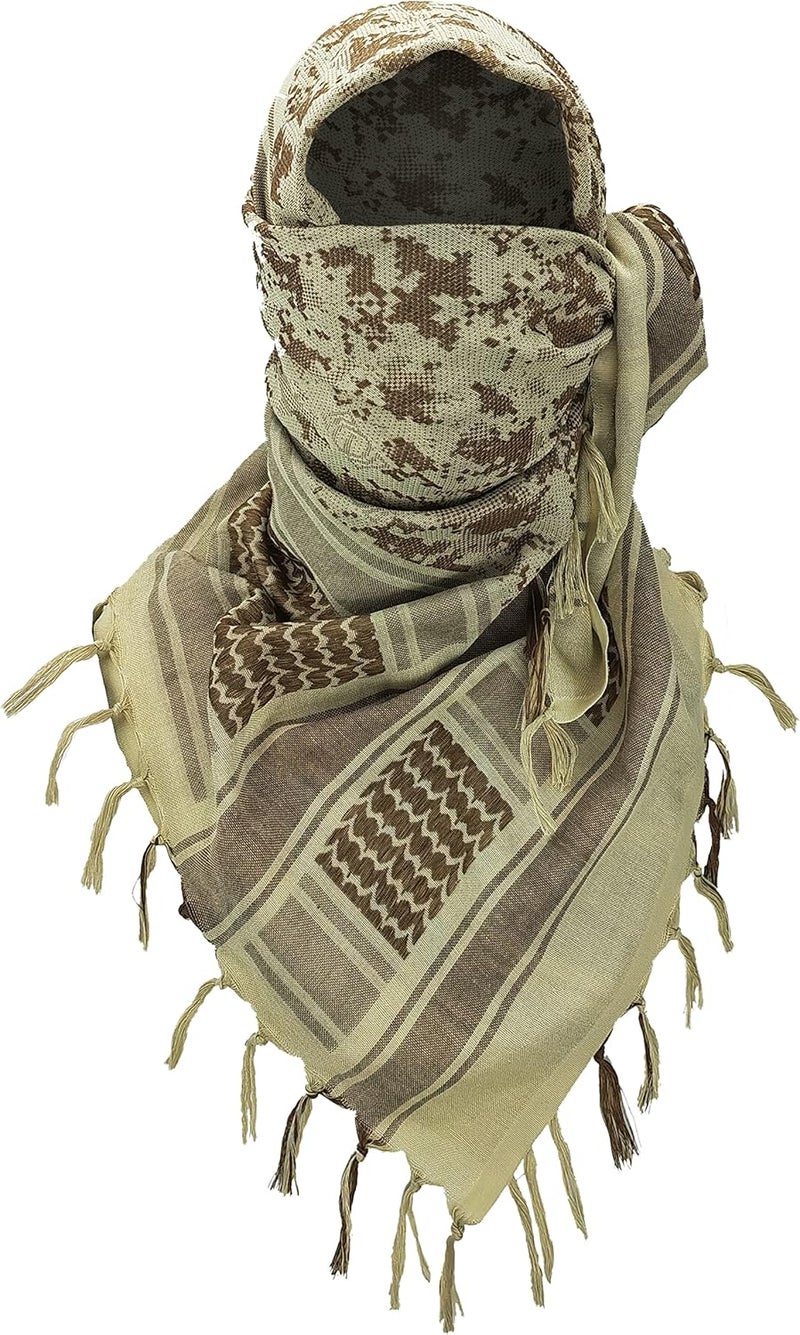Luxns Store Military Shemagh Tactical Desert Scarf / 100% Cotton Keffiyeh Scarf Wrap for Men And Women - Image 1